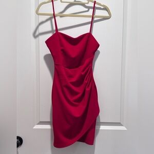 Windsor Red Mini Dress with Spaghetti Straps